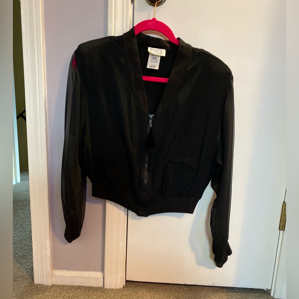 Vintage 90s Fantaseas Collection 1 Cropped Black Jacket